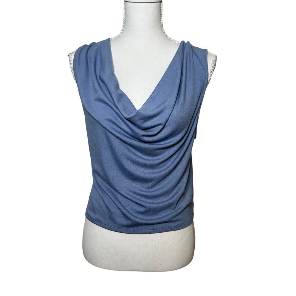 free people free-est good feels blue sleeveless cowl neck size XS